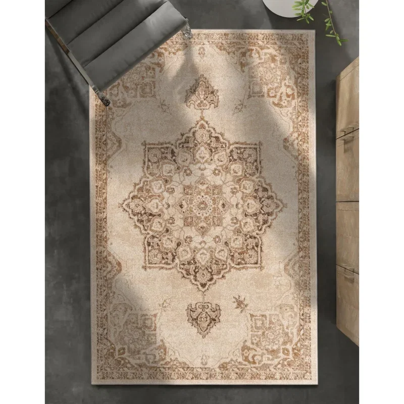 zafiro medallon floral persa en beige