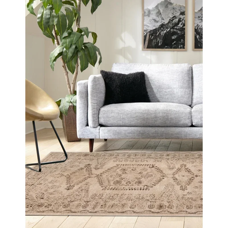 zafiro medallon geometrico abstracto en beige