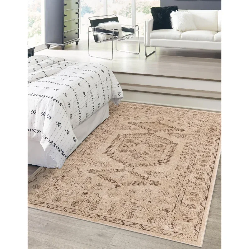 zafiro medallon geometrico abstracto en beige