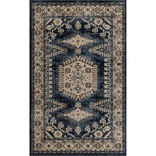 zafiro medallon geometrico en azul oscuro