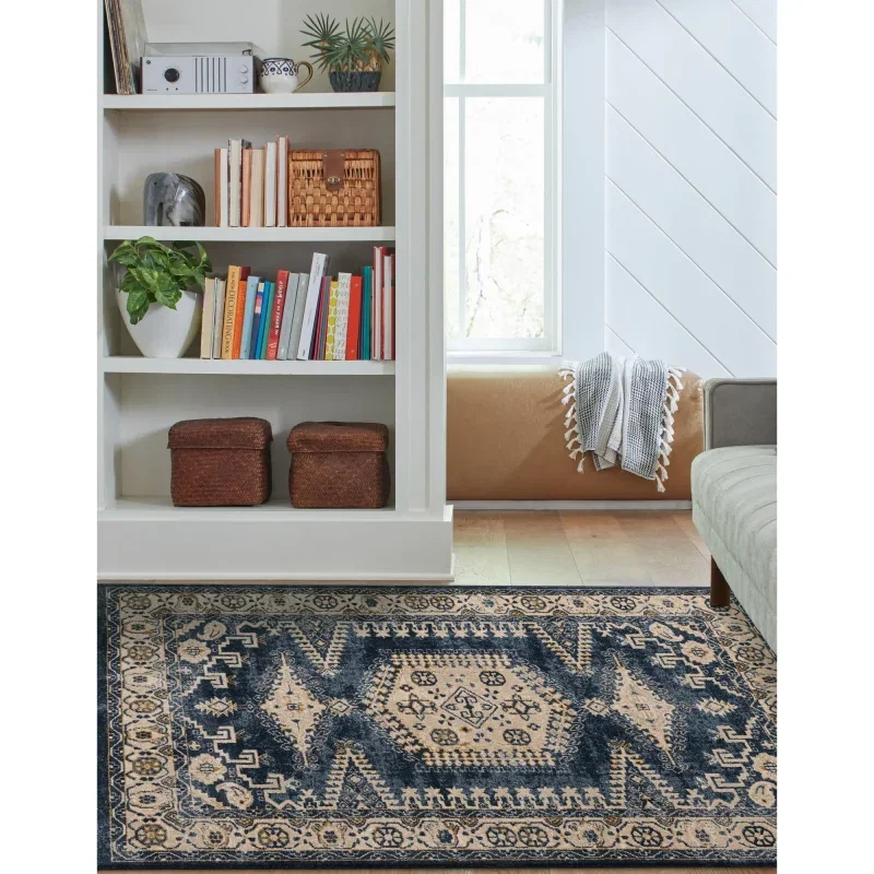 zafiro medallon geometrico en azul oscuro