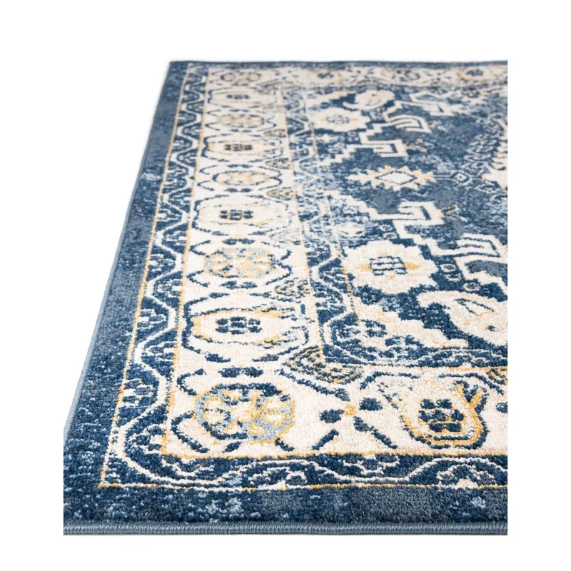 zafiro medallon geometrico en azul oscuro