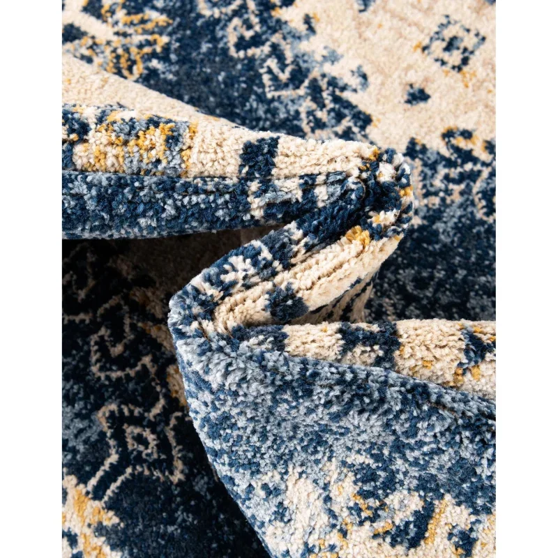 zafiro medallon geometrico en azul oscuro