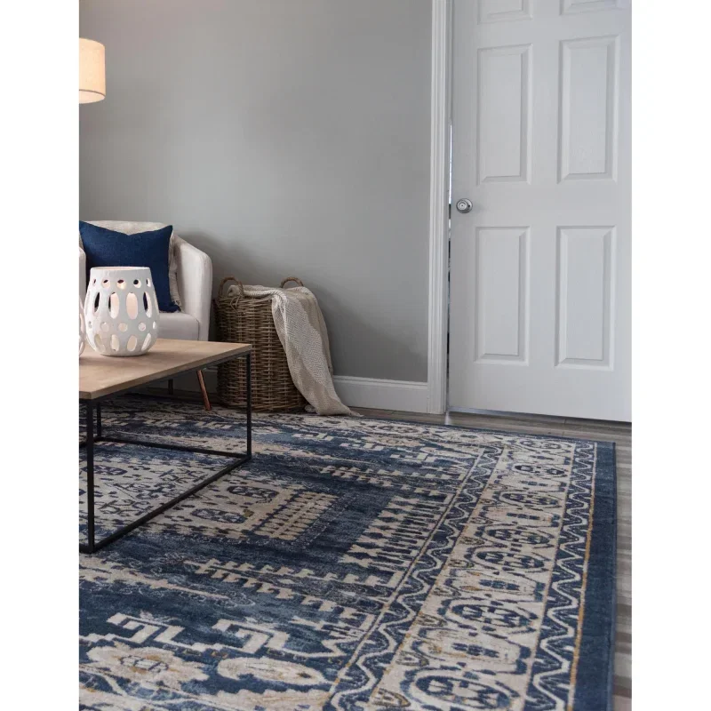 zafiro medallon geometrico en azul oscuro