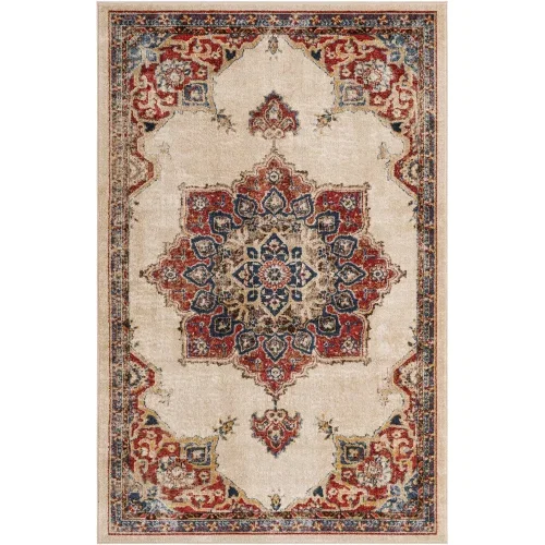 zafiro medallon geometrico en crema