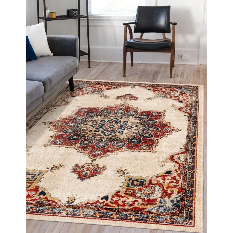 zafiro medallon geometrico en crema