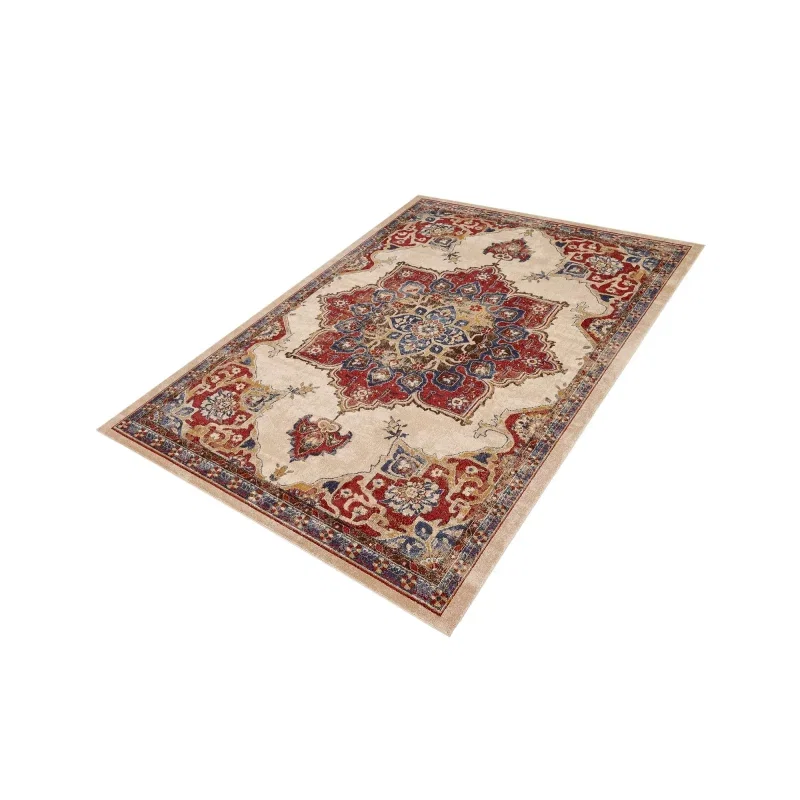 zafiro medallon geometrico en crema