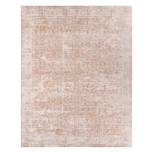 Tapete Zarina Medallón Vintage en Beige y Gris