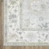 Tapete Adina Floral en Azul Grisáceo con Verde Salvia