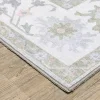 Tapete Adina Floral en Azul Grisáceo con Verde Salvia
