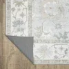 Tapete Adina Floral en Azul Grisáceo con Verde Salvia