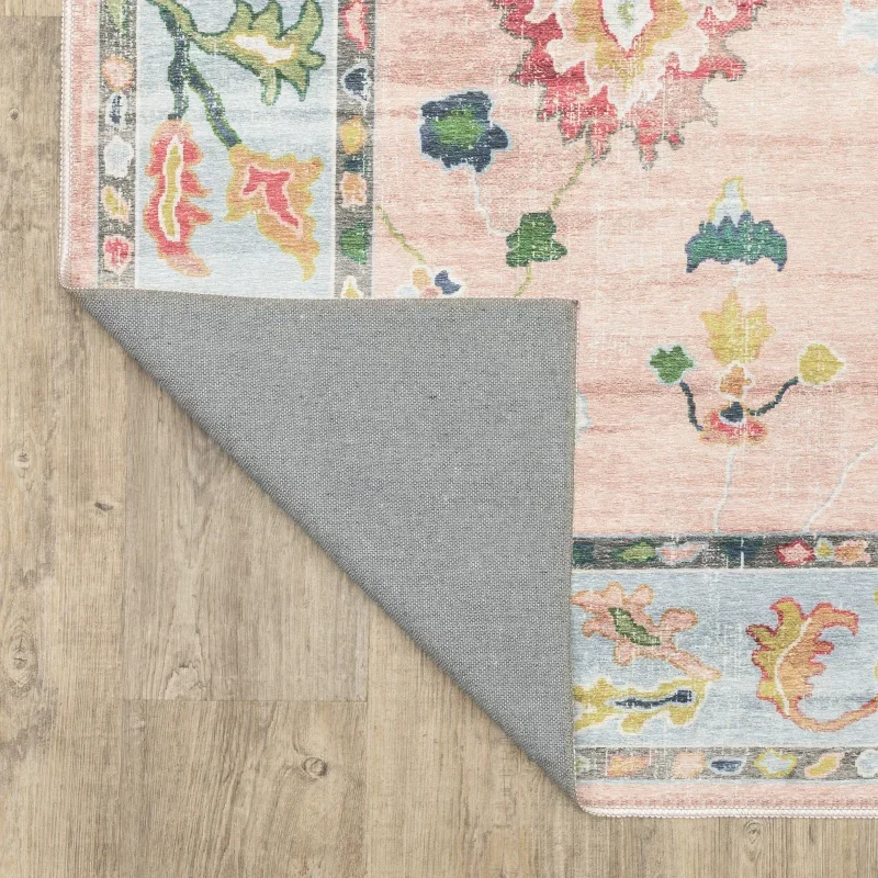 Tapete Adina Floral en Rosa con Marfil