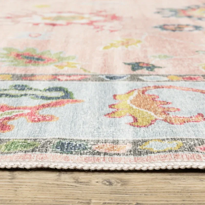 Tapete Adina Floral en Rosa con Marfil