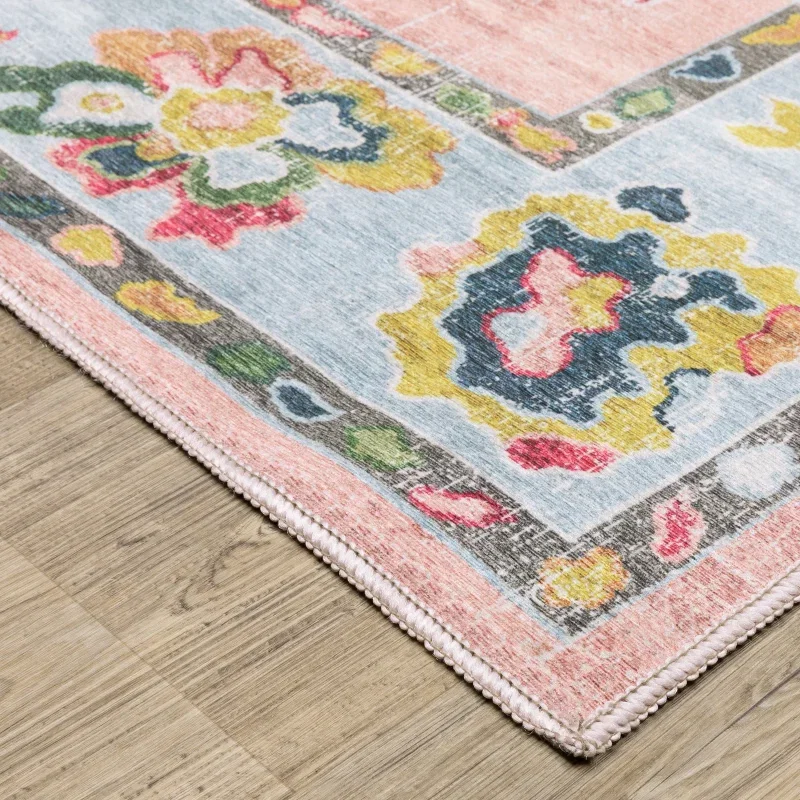 Tapete Adina Floral en Rosa con Marfil