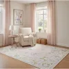 Tapete Adina Floral en Rosa Pastel con Verde