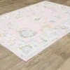 Tapete Adina Floral en Rosa Pastel con Verde