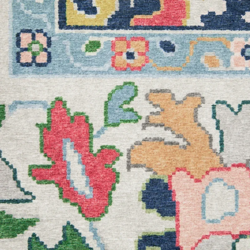 Tapete Adina Floral Vibrante en Azul Marino