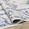 Tapete Adina Oushak en Marfil con Azul, detalle de la textura