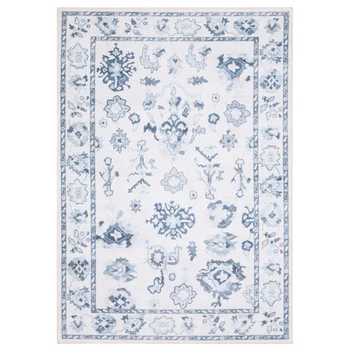 Tapete Adina Oushak en Marfil con Azul