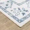 Tapete Adina Oushak en Marfil con Azul, detalle de la textura 2