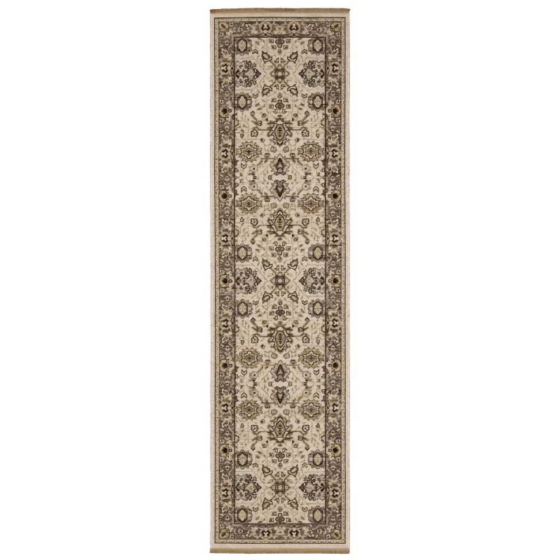 Tapete Alameda Floral Ornamental en Marfil