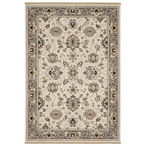 Tapete Alameda Floral Ornamental en Marfil