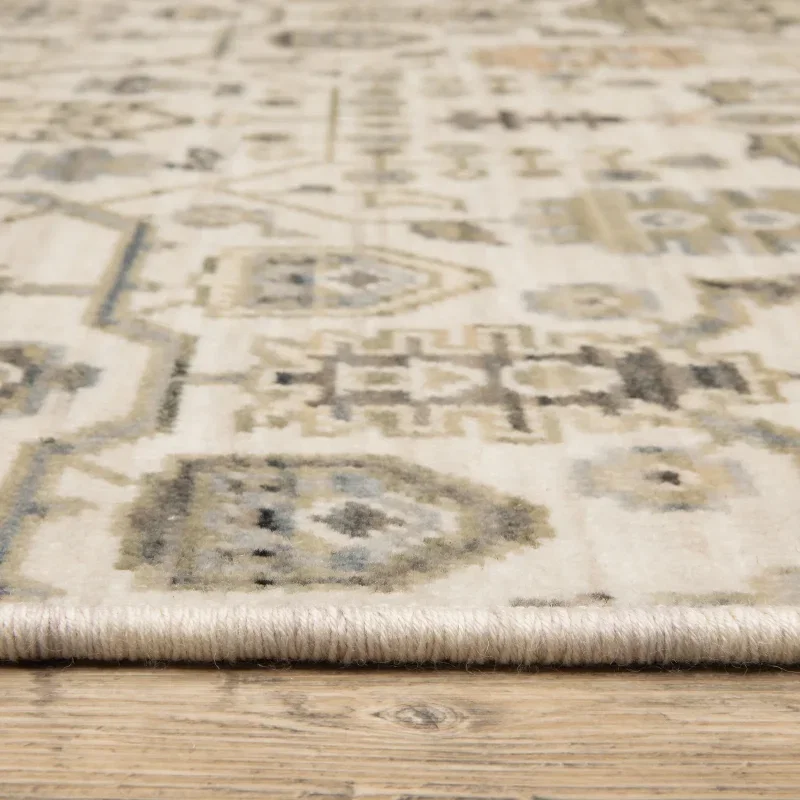 Tapete Alameda Khotan en Marfil, detalle de la textura 2