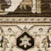 Tapete Alameda Medallón Sarouk en Oliva, detalle de la textura