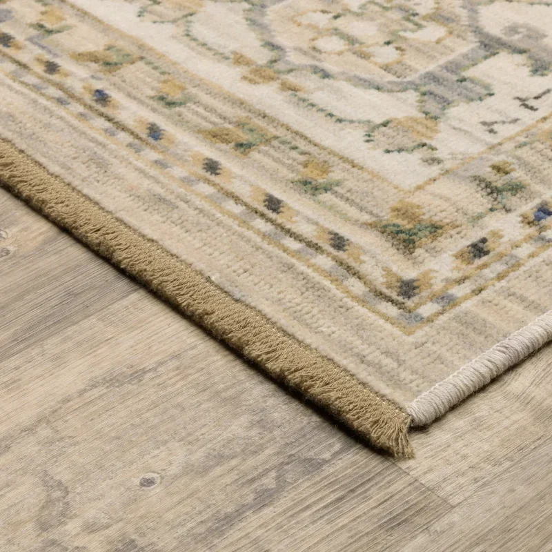Tapete Alameda Medallón Vintage en Beige