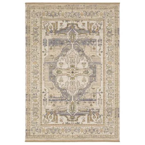 Tapete Alameda Medallón Vintage en Beige