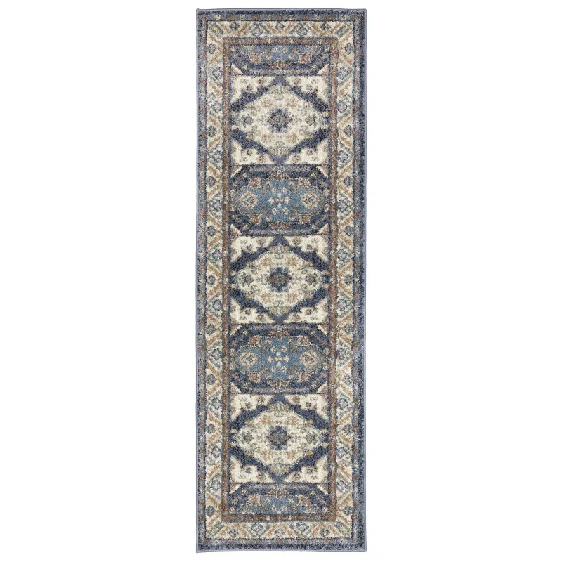 Tapete Ámbar Kazak en Azul
