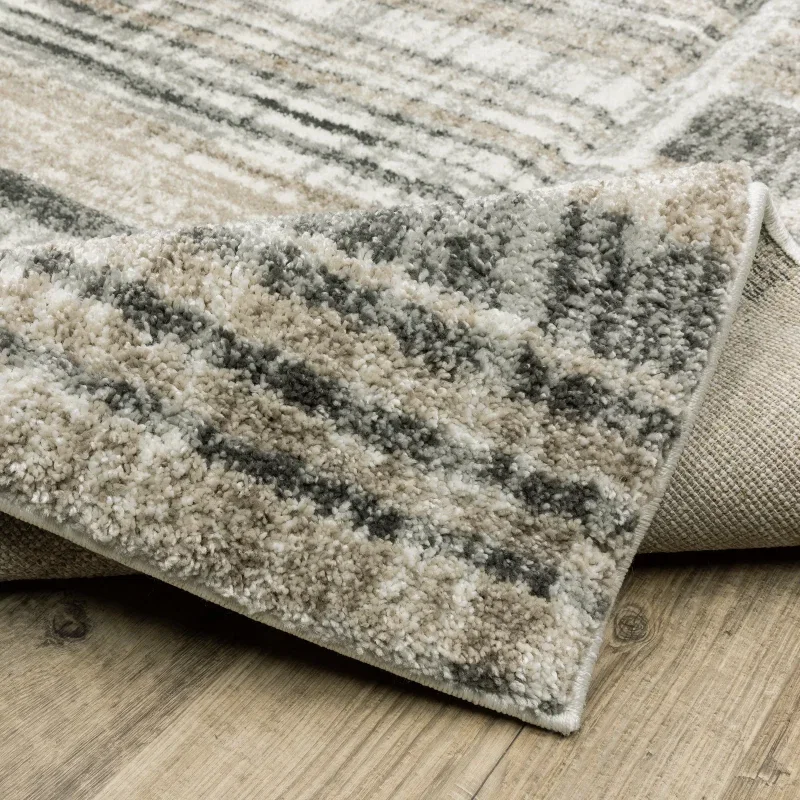 Tapete Ambrosia Bloques en Beige con Carbón