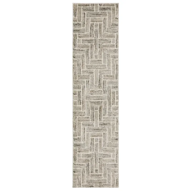 Tapete Ambrosia Espiga en Beige Gris