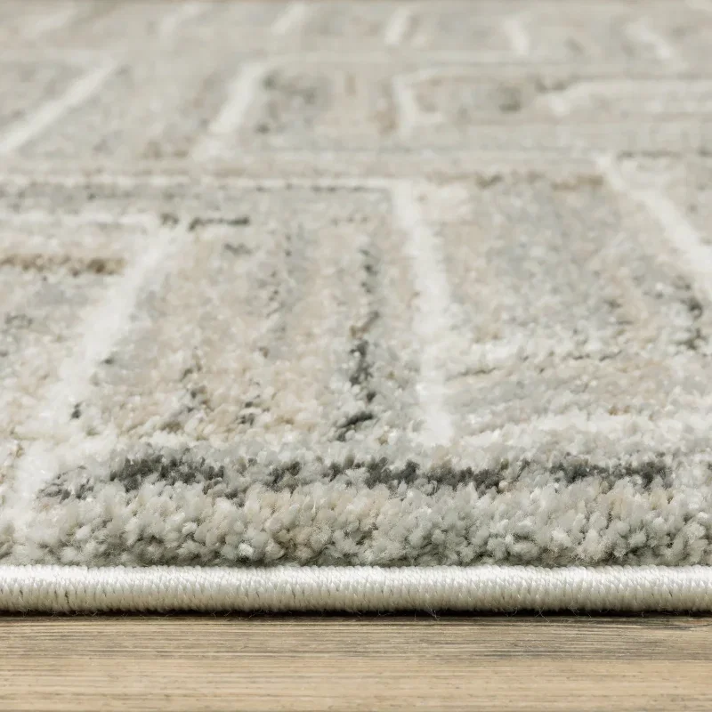 Tapete Ambrosia Espiga en Beige Gris