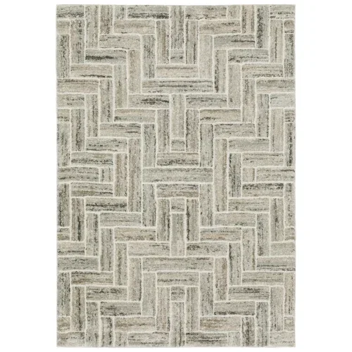 Tapete Ambrosia Espiga en Beige Gris