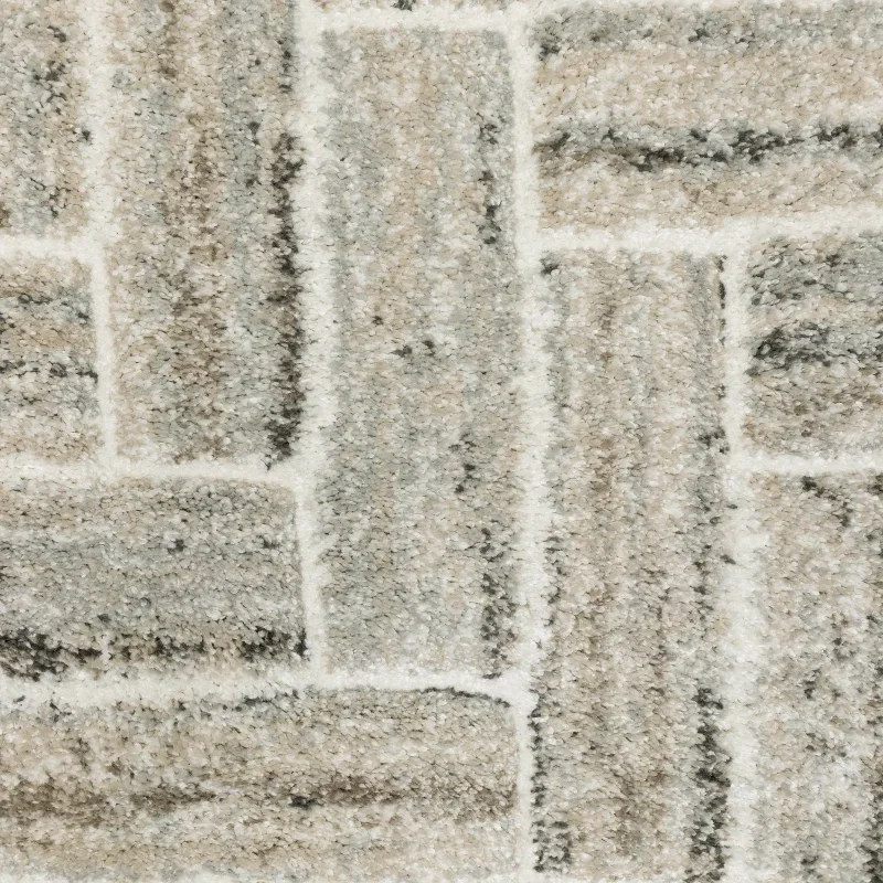 Tapete Ambrosia Espiga en Beige Gris