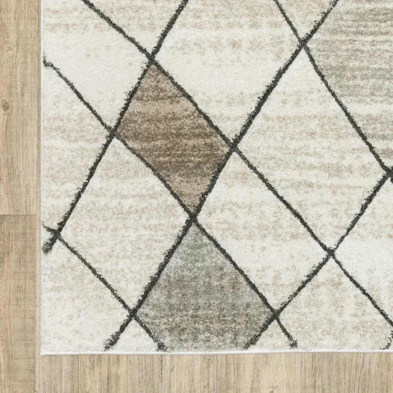 Tapete Ambrosia Mosaico de Rombos en Beige