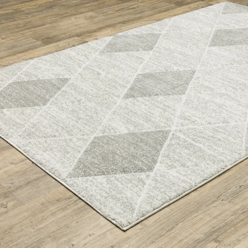Tapete Ambrosia Rombos Difusos en Gris