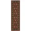 Tapete Arena Floral en Rojo con Negro