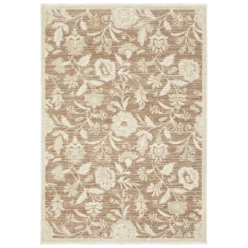 Tapete Borgoña Floral en Terracota