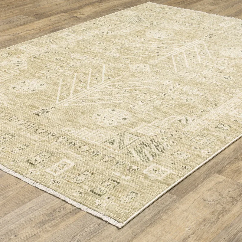 Tapete Borgoña Kilim en Beige