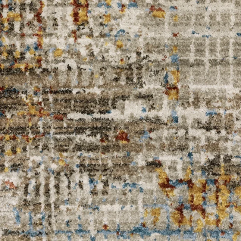 Tapete Bruma Abstracto en Gris con Óxido
