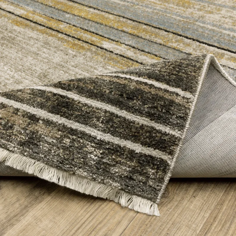 Tapete Bruma Bloques en Beige con Carbón