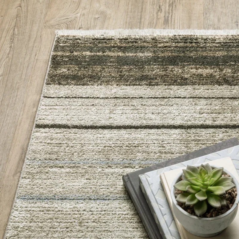 Tapete Bruma Bloques en Beige con Carbón