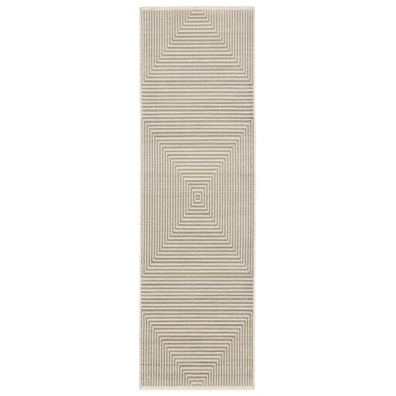 Tapete Bruma Geométrico Tonal en Marfil