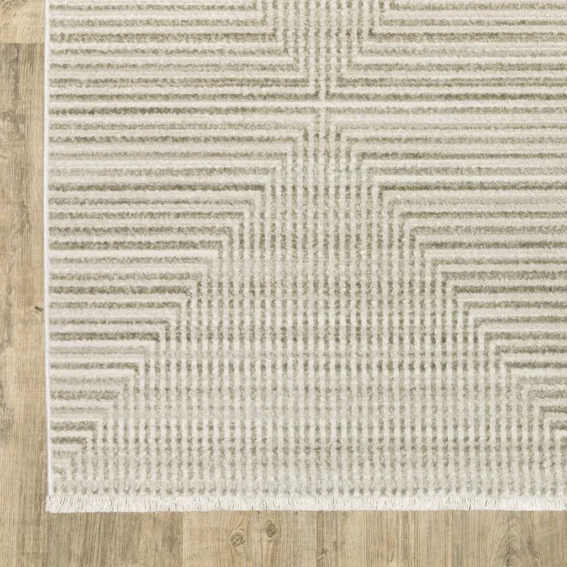 Tapete Bruma Geométrico Tonal en Marfil