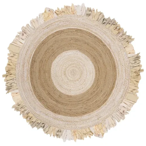 tapete-cabo-abstracto-en-beige-con-natural-redondo Tapete Cabo Abstracto en Beige con Natural