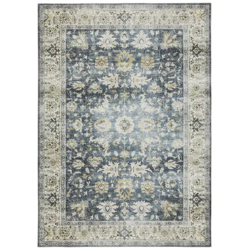 Tapete Carlota Floral en Azul Pizarra