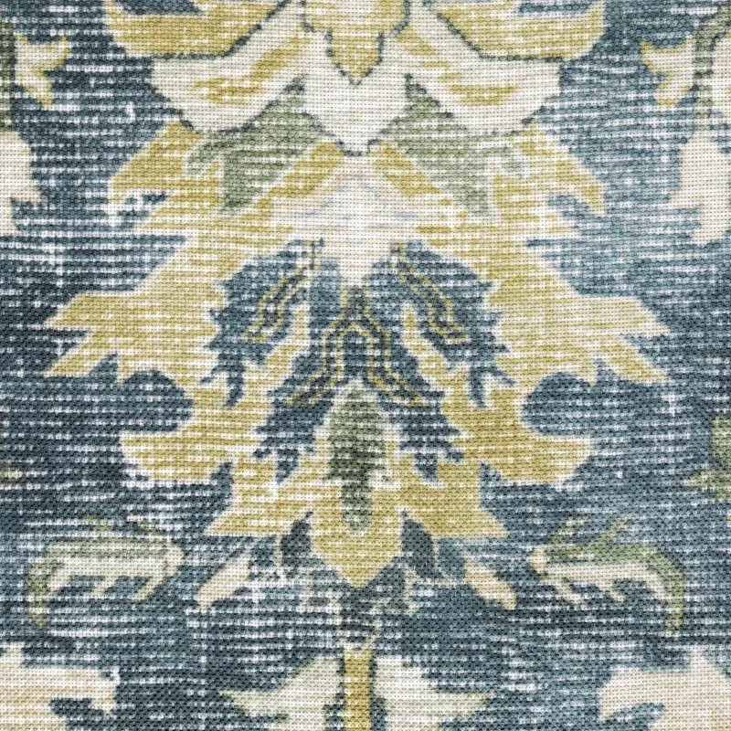 Tapete Carlota Floral en Azul Pizarra, detalle de la textura 2