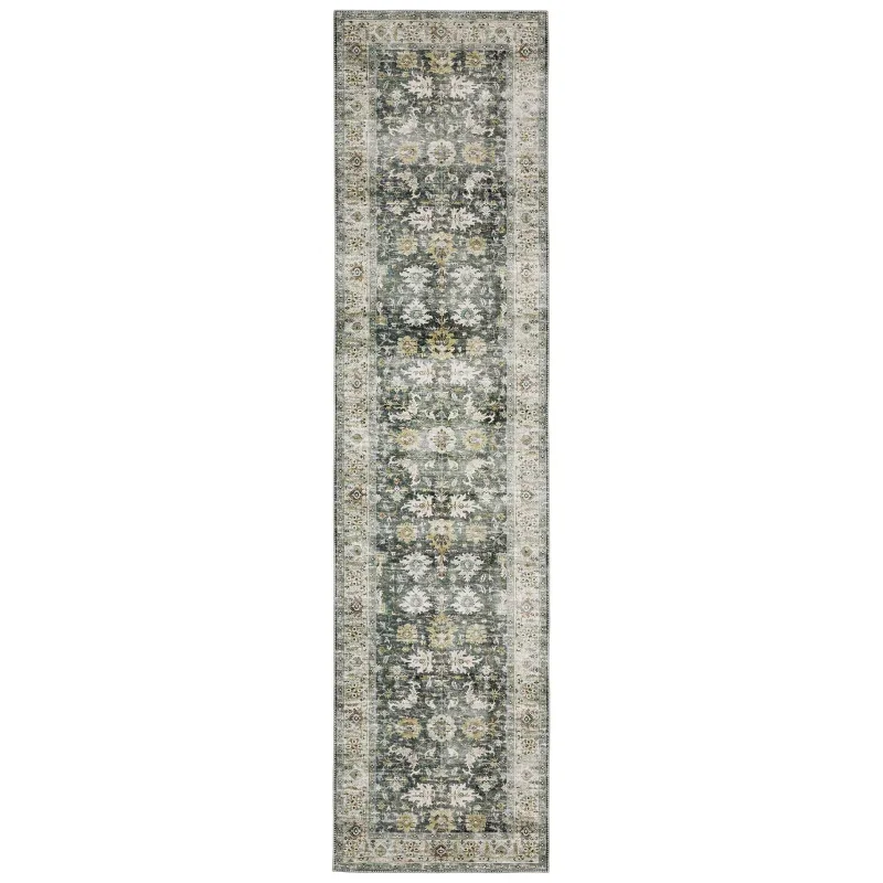 Tapete Carlota Floral en Verde Oliva